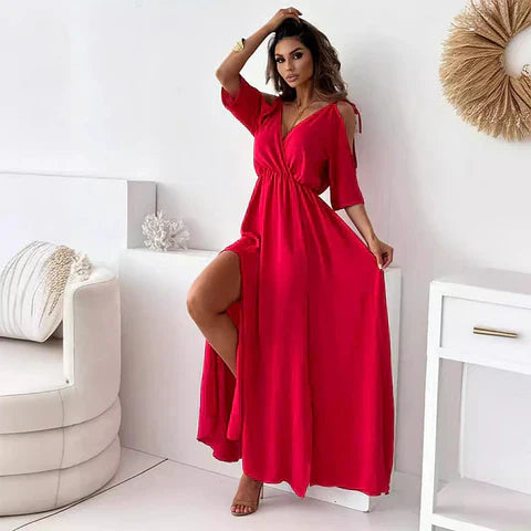 Leela™ | Robe élégante fendue au charme subtil